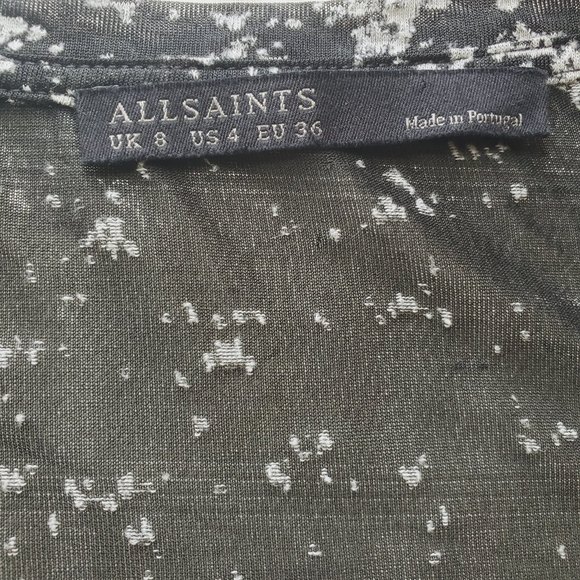 𝅺ALLSAINTS Briar Kique black grey short sleeves tee-size 4 - Picture 4 of 8